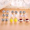 VOJO Sports Stud Earrings Football, Soccer, Basketball, Volleyball, Tennis, Baseball Earrings for Women Men Player Fan Gifts