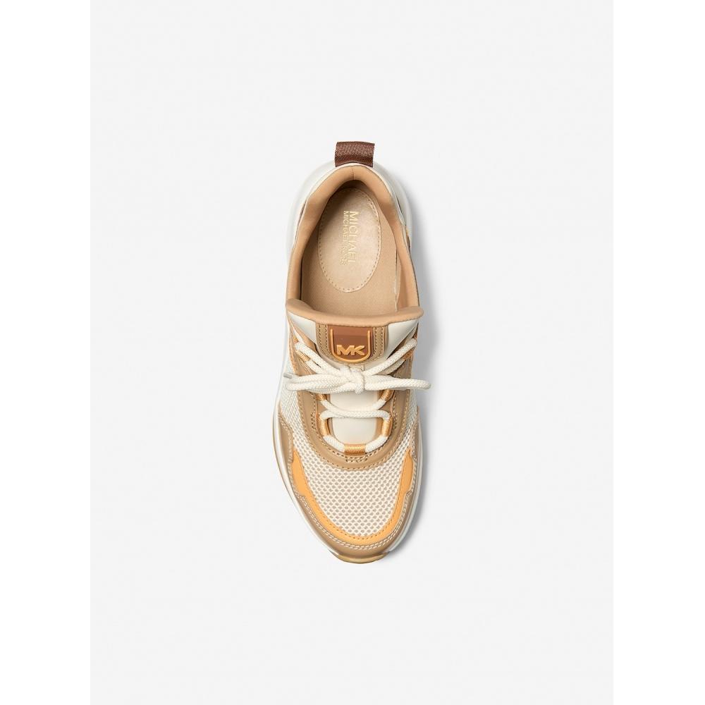Michael Kors Olympia Wedge Sneakers 49t6olfs2d3469 Honey Wheat