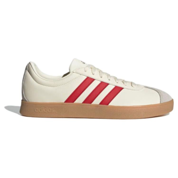 Adidas Vl Court 2.0 Comfortable Versatile Low-Top Skate Shoes Unisex Sneakers Beige IF7108