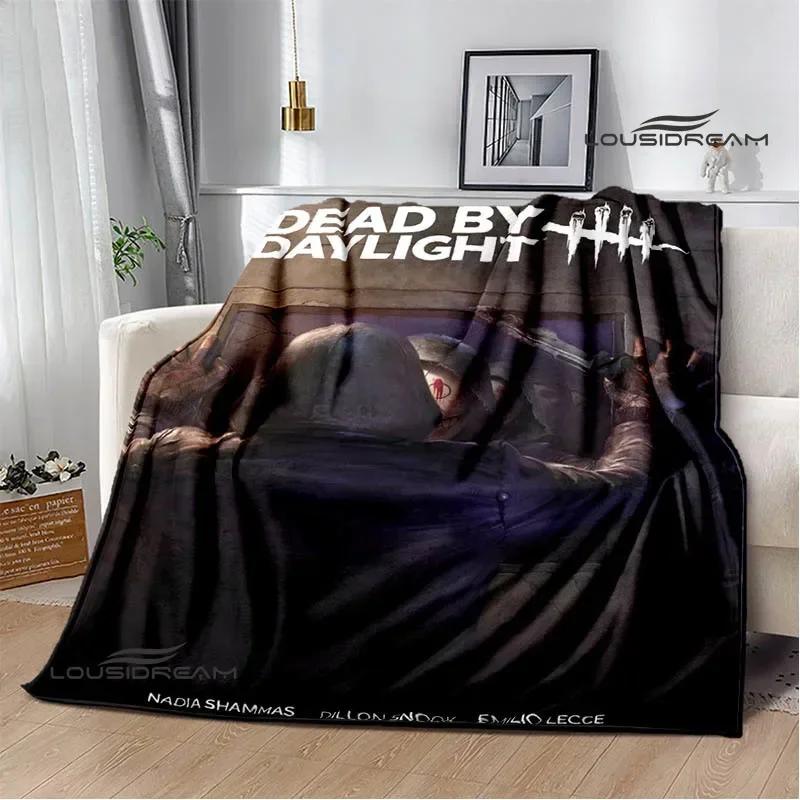Coperte Stampate 3D Gioco D-Dead By Daylight Coperta Calda per Bambini Morbida e Confortevole Coperta da Casa da Viaggio Regalo di Compleanno