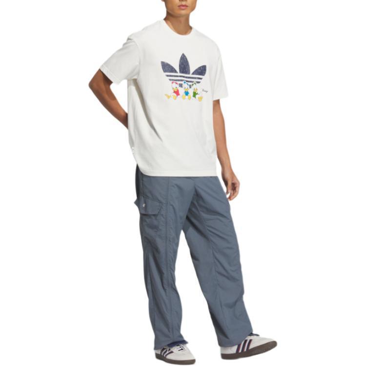 adidas Originals X Disney HDL Graphic Print Cotton T-Shirt Unisex Tops White JP1426