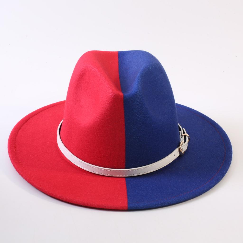 Popular European and American Classic Double-color Wide-brimmed Top Hat Men's and Women's Fashion OL Style Cowboy Hat Jazz Hat
