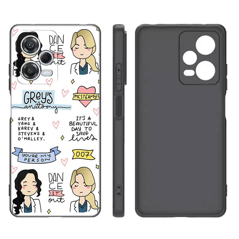 

Черный силиконовый чехол для телефона Greys Anatomy Doctor Nurse для Xiaomi Redmi Note 9 10 11 11S 11T 12 13 Pro 5G Plus 9S 10S 12S Redmi Note 11S 5G