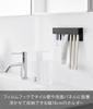 Yamazaki Jitsugyo Film Hook Toothbrush Tube Holder W18 Black W18 X X H6cm Hook Not Tower Floating Storage Toothbrush Holder Toothbrush Stand Wide Size