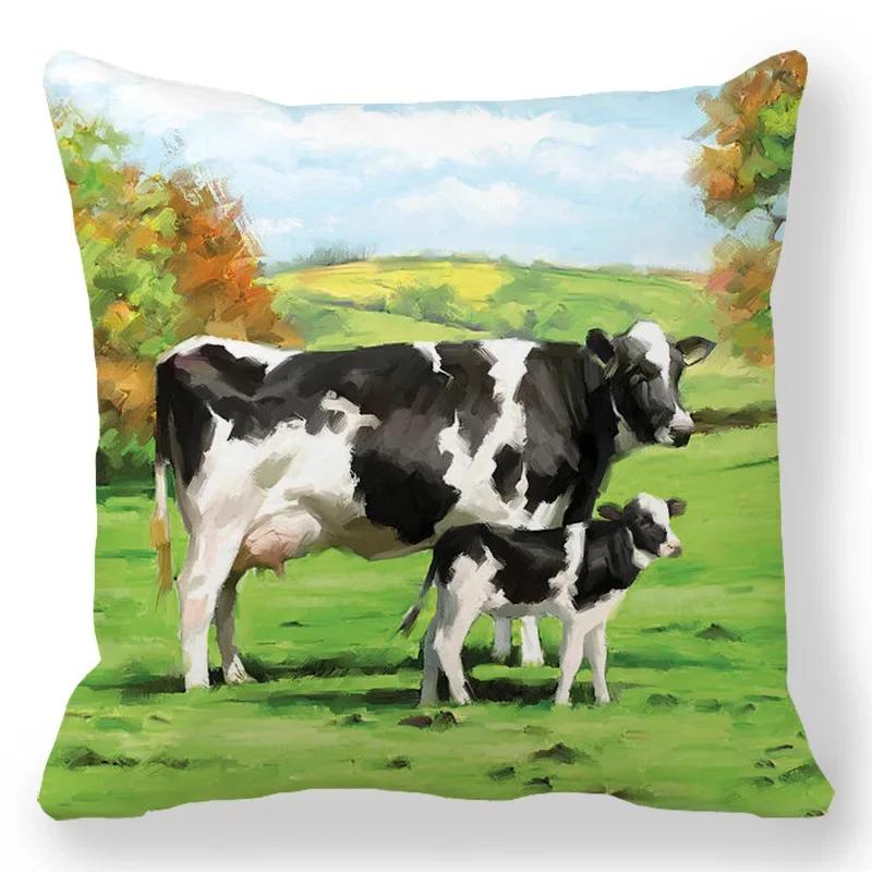 Home Bedroom Living Room Decorations Cushion Cover Santa Print Pillowcase New Year Christmas Decorations