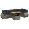 VidaXL Salon de Jardin avec Coussins 7 pcs, Canapés de Terrasse, Ensemble de Meubles de Patio, Mobilier d'Extérieur, Gris 3272208