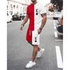 Men Summer Tracksuit 2 Piece Sets The Crown King 3D Print Jogging Set Fashion Men's Oversized Beach Sportwear Outfits Suits 6XL