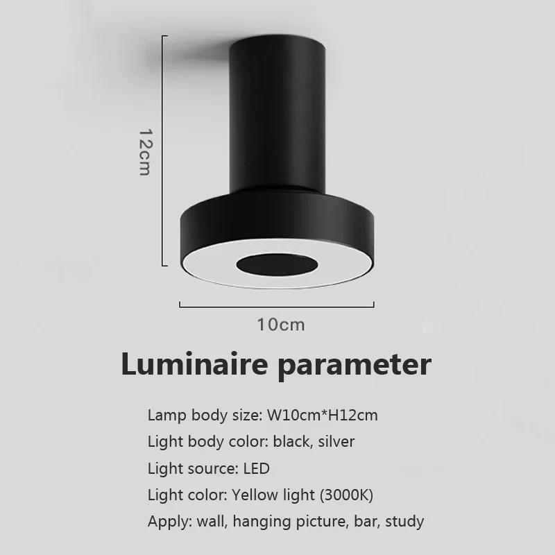 Modern LED Ceiling Lamps For Living Room Bedroom Aisle Study Room Spotlights Ceiling Lights Black Silver Decor Lighting Fixtures