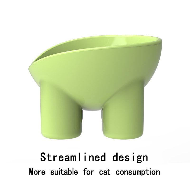 Plastic Macaron Color Elephant Leg Neck Protection Cat Bowl