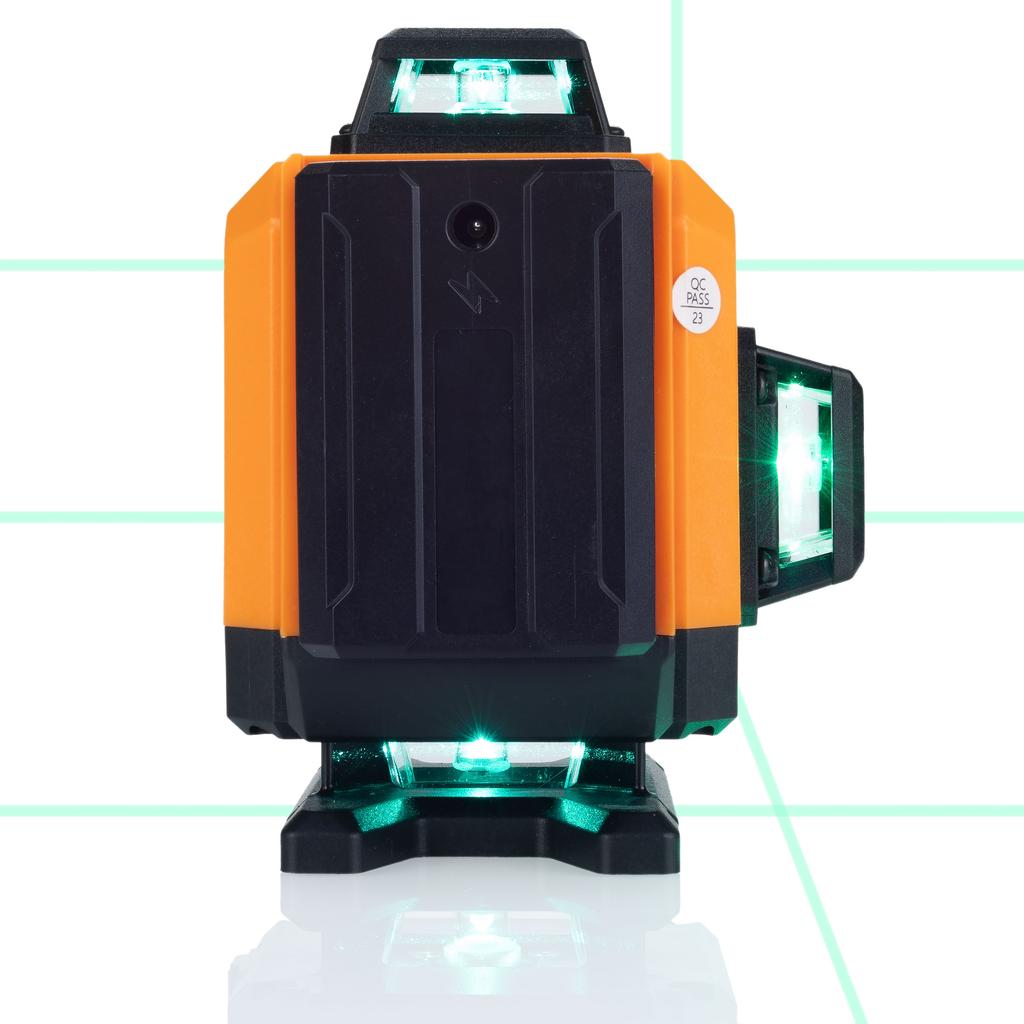 Rosfix Poziomica Laserowa Orange Tiger ROT16L – 16 Linii Laserowych | Statyw 43–120 cm z Pokrowcem | Zielone Okulary Zabezpieczające