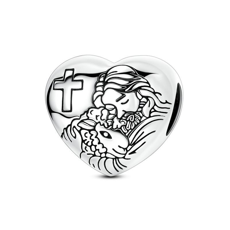 Heart-shaped Pendant Charms 925 Silver Charms Fit Bracelets Necklaces Womens Man DIY Beads Jewelry Making Gift