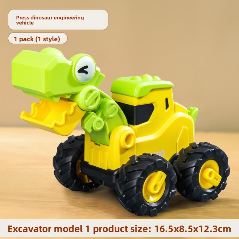 Childrens Animal Pressing Car Toy With Pullback Action For Interactive Play