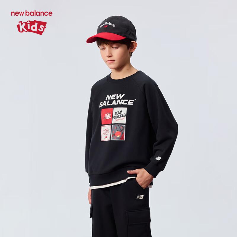 New Balance Kids' 2026 Spring Round Neck Faux Two-Piece Sweatshirt ND7ZG6R053