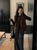 Shirt rhyme • [M waxy vest] homologous fabric dark brown vest autumn and winter environmentally friendly fluff vest