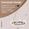Pendant Lamp - NETTLIFE - G9 - 14 Bulbs - Black - Ø 80 Cm