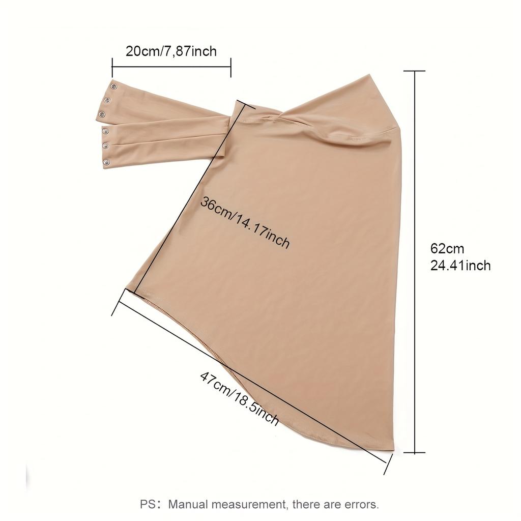 Stretchy Breathable Hijab Snap Closure Hijab for Women Moisture-Wicking All-Season Full Coverage Headscarf,Hijab for Ramadan, Sports & Casual Wear