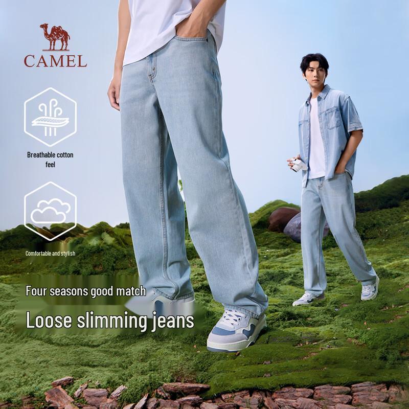 

Camel Men s Casual Loose Straight Jeans 32