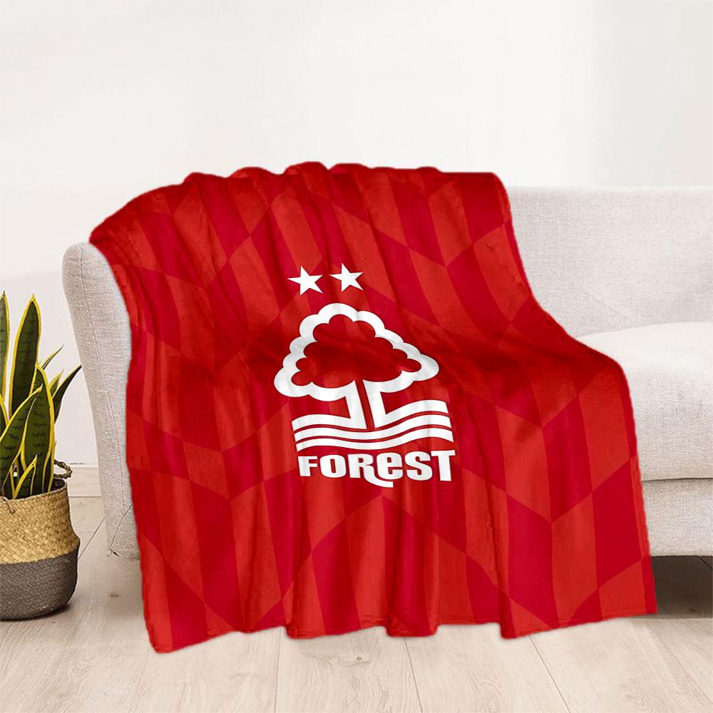 Red Tree Forest Logo Flannel Blanket-Soft and Suitable for Sofas,Beds,Offices,Travel,All Seasons,Great Gift for Holidays and Birthdays.