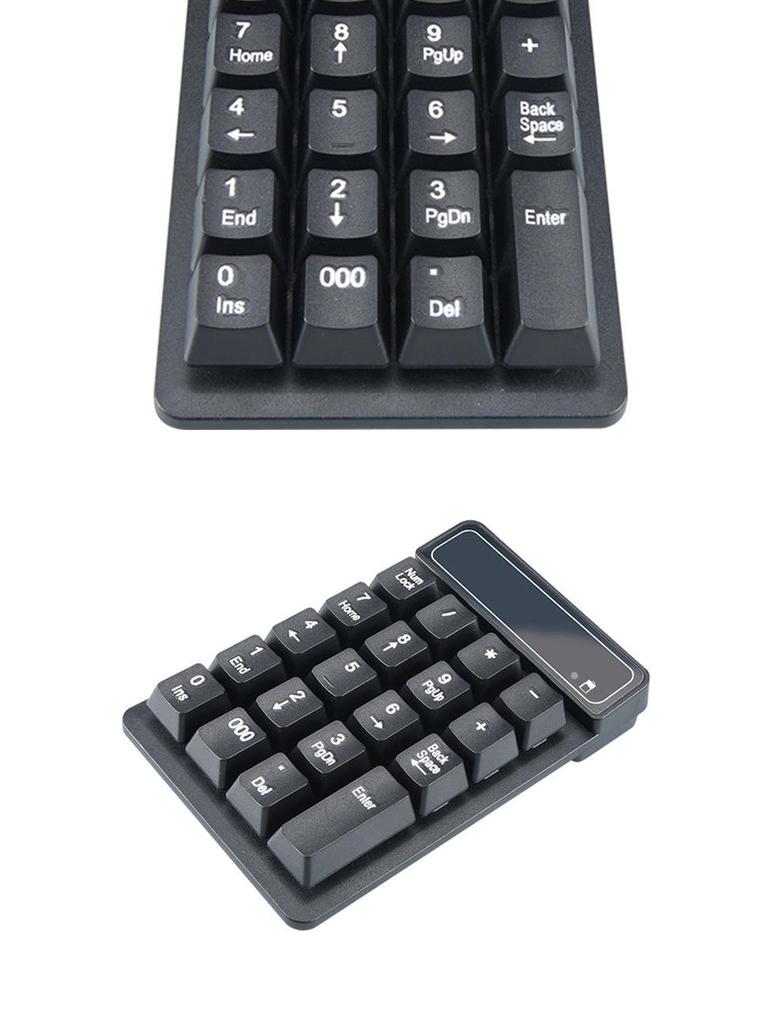 Portable Waterproof Wireless 19-Key Digital Keyboard with Mechanical Feel for Financial Accounting and Password Input
