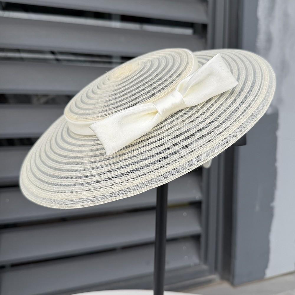 Elegant Wide Brim Fascinator Sun Protection Mesh Fascinator Fashion Kentucky Hat Women’s
