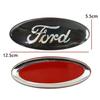 For Ford Mondeo Fusion Focus Fiesta Kuga Edge Transit Ecosport 12.5x5cm Car Front Emblem Logo Rear Trunk Badge Decal Decoration SG7