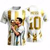 Messi-Stil Sommer 3D-Druck Kinderkleidung Fußball Sportshirt - einfach, lässig, bequem und atmungsaktiv