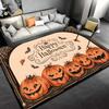 Halloween Pompoen Print Vloerkleed Niet-Glijdend Zacht Vloerkleed Woonkamer Slaapkamer Cadeau Binnen Huis Lounge Seizoensgebonden BeddengoedDecor