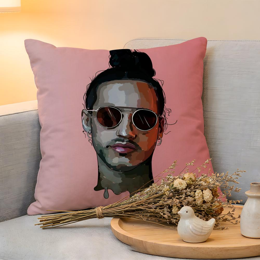 Cushion Cover Linen SkinFriendly Soft Decorative Case For Sofa Home Decor Rapper RNB RRuss Pillow Cover