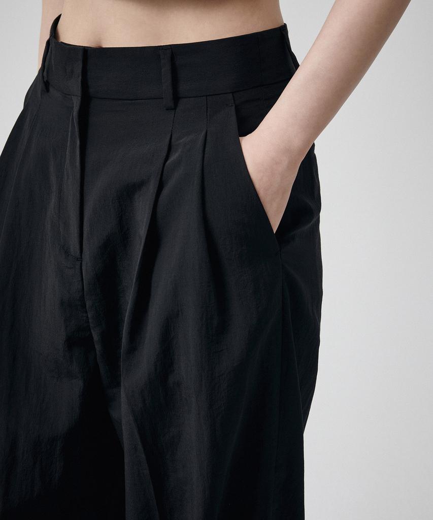 MUSINSA STANDARD WOMAN Women'S Crinkle Wide Pants [Black]