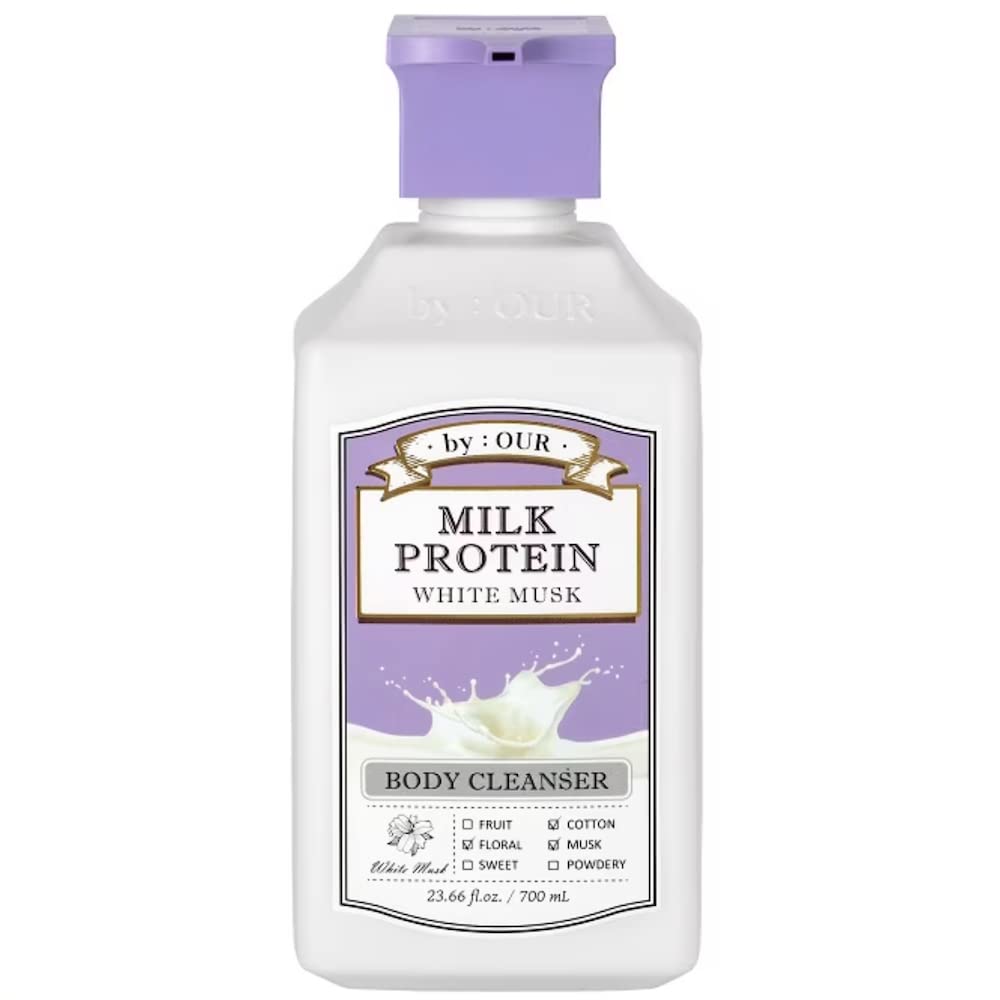 

Milk Protein Body Cleanser White Musk Large Capacity 700ml Gentle on Skin, Hypoallergenic Body Wash, Body Care, Body Soap, Soothing, Moisturizing,