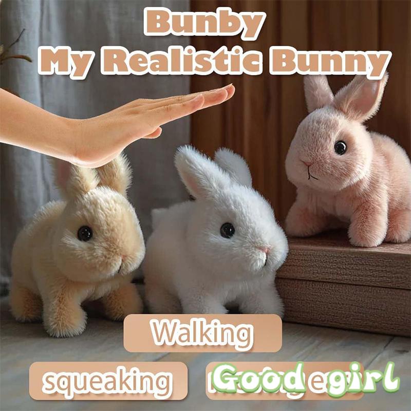 Realistic Bunny Toy Electronic Toy Bunny Simulated Rabbit Doll Jumping Twitching And Shaking Ears Toys Easter Children'S Gifts