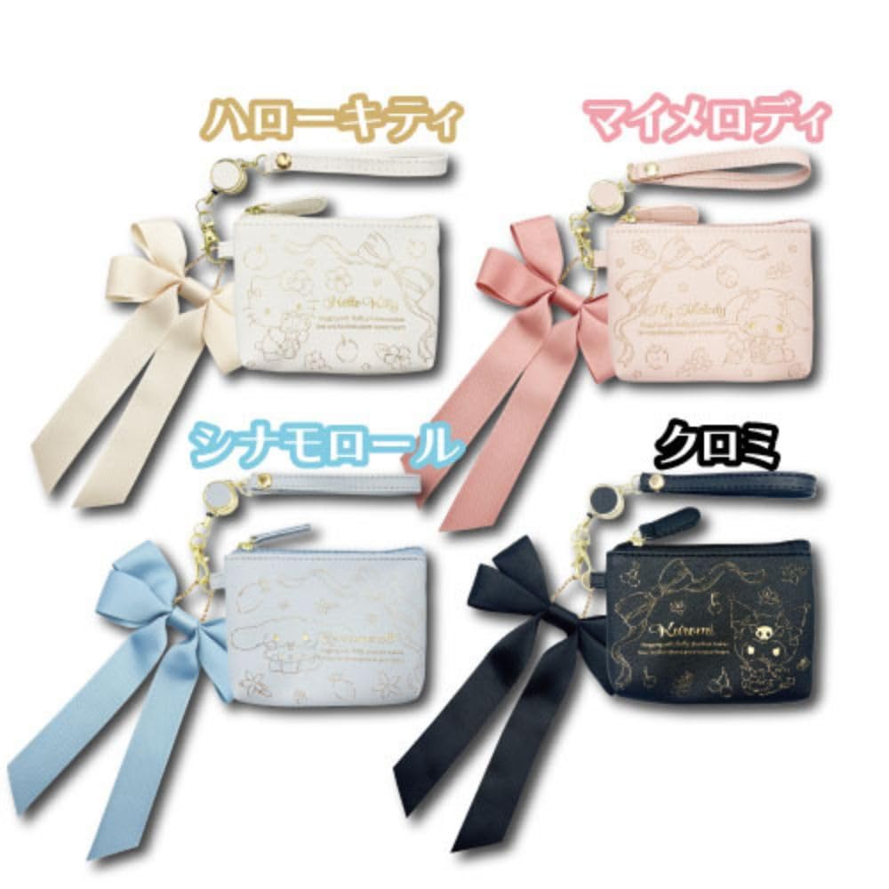 Hatayama Shoji Sanrio Reel Pass Pouch Girly My Melody Approx. H8.5 X W13 X D2cm 34202869