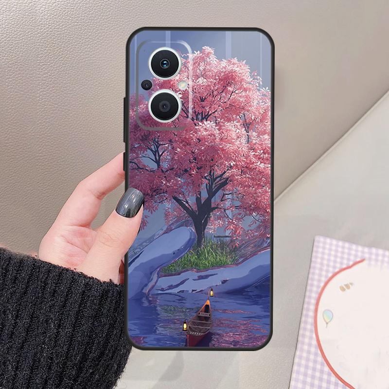 Cherry Blossom Funda For OPPO Reno 12 F 11F 13F 14F 10 13 14 15 Pro 7 8 Lite OPPO Find X8 X6 X5 X9 Pro Case
