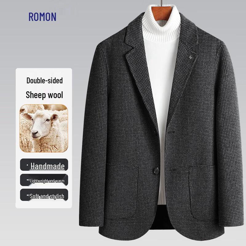 Мужской двусторонний шерстяной блейзер Luomeng приталенного кроя 3XL