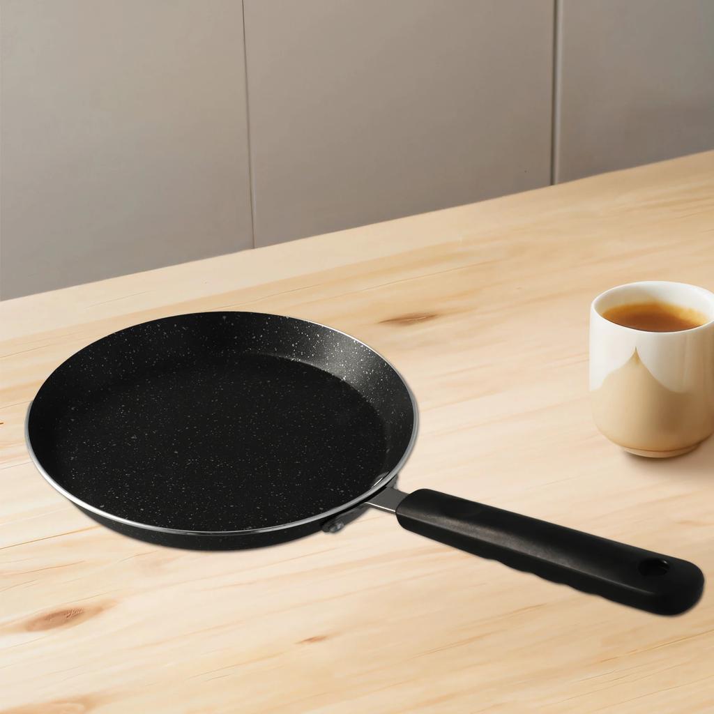 Crepe Pan Frying Pan Healthy Marble Coated Metal Pancake Maker For Gas And Induction Cooker Anti-scalding Handle
