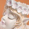 Fairy Head Planter Angel Girl Face Flower Pot Resin Decorative Vase Indoor Cactus Pot for Home Office Desk Garden