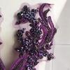 Sew On Beaded Patches Decoration Trim Appliques for Ballet Gown Dress Woman
