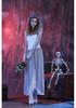 White Zombie Ghost Bride Halloween Costume for Cosplay, Masquerade, Nightclub, and Stage Performance