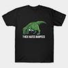 Men Black Print T-shirt T Rex Hates Burpees No-Cut Transfer Paper Print Cotton Tshirt