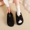 2025 Autumn and Winter New Internet Celebrity Solid Color Wool Slippers Women Wear Flat-bottomed Lamb Wool Fashion One-word Cotton Mop