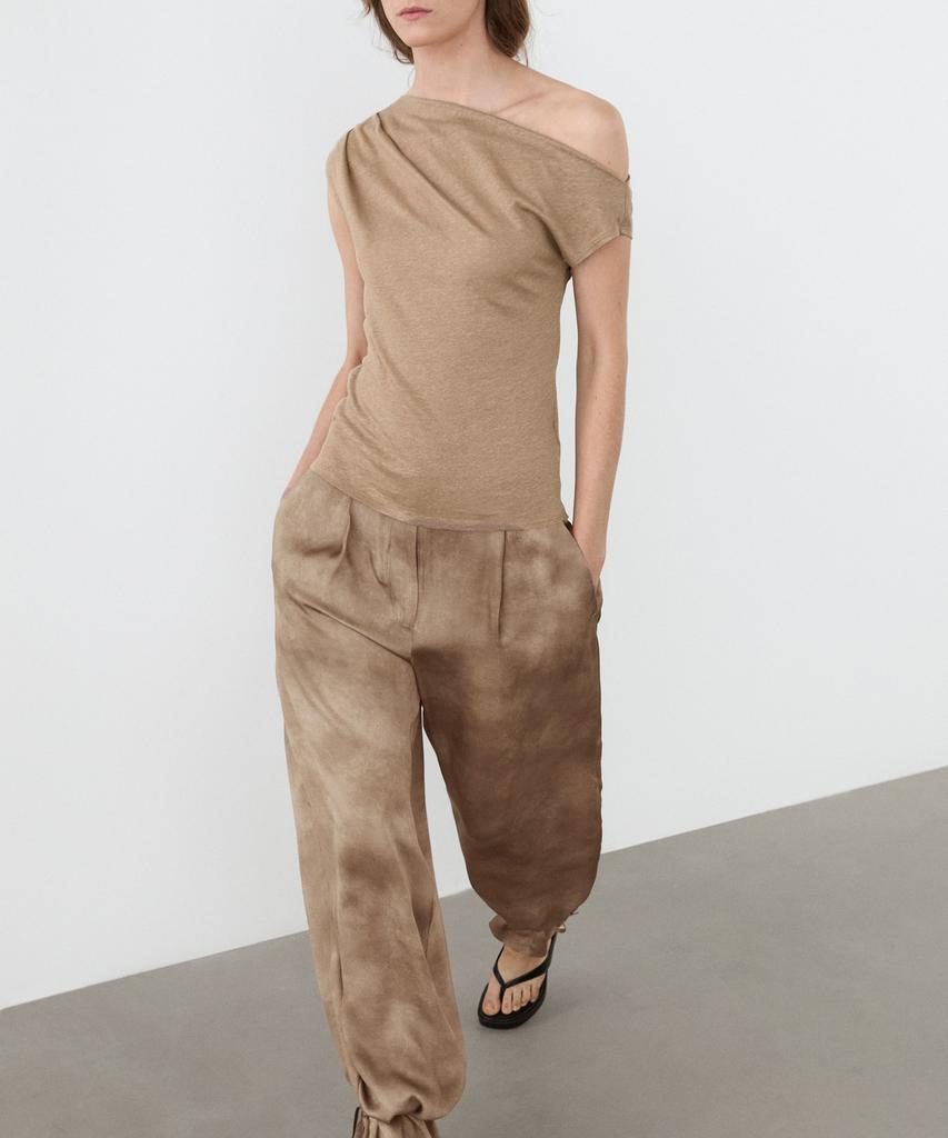 Masimodutti Tie Hemline Fluid Pants