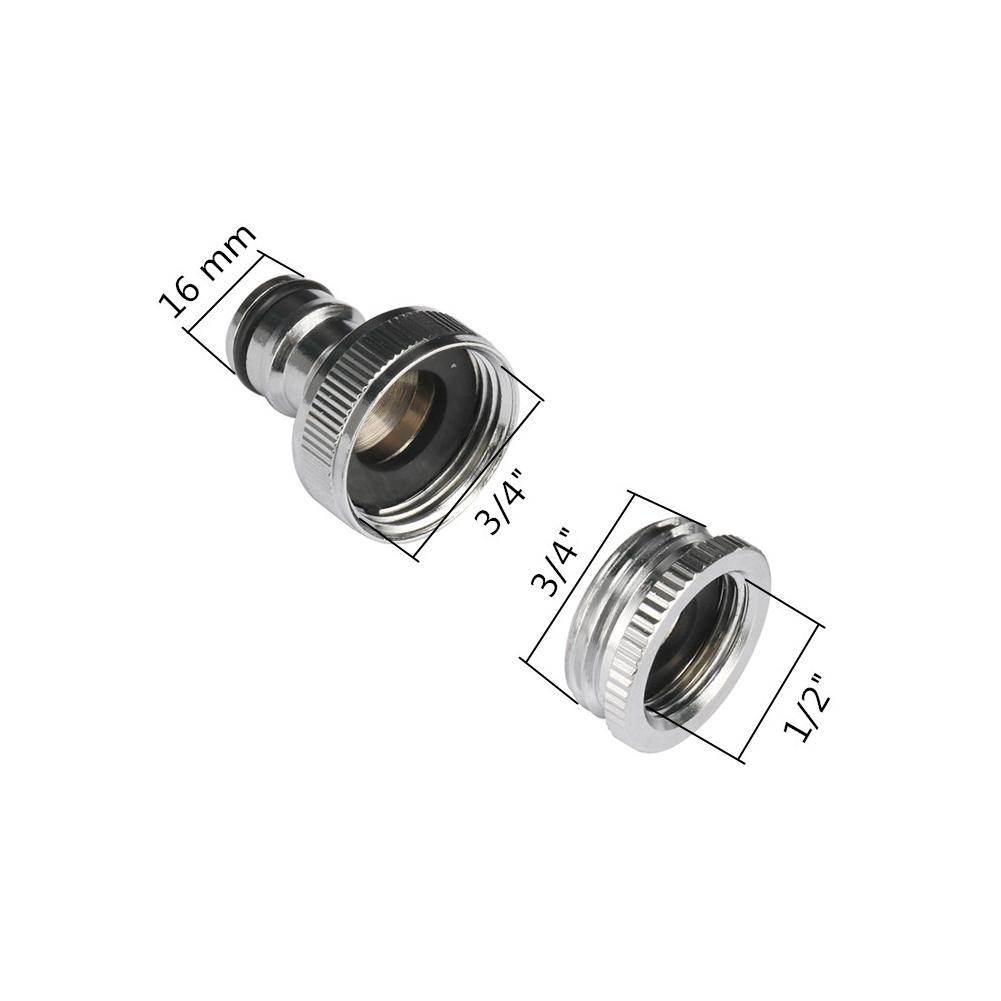 Adaptador Universal Conector para Torneira de Cozinha, Adaptador para Mangueira de Misturador, Conexões para Marcenaria, Rosca Fêmea/Macho de 1/2" 3/4"