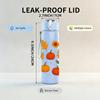 1PC Autumn Pumpkin Leaf Harvest Pattern 750ml Color Plastic Sports Water Bottle Leakproof Flip Straw Lid Suitable for Sports Office Home Use