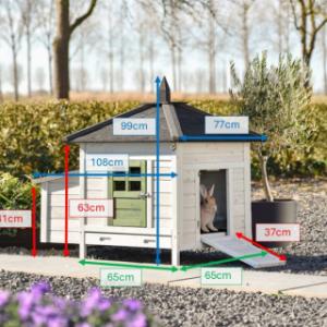Ambiance Small Rabbit Hutch, Olive