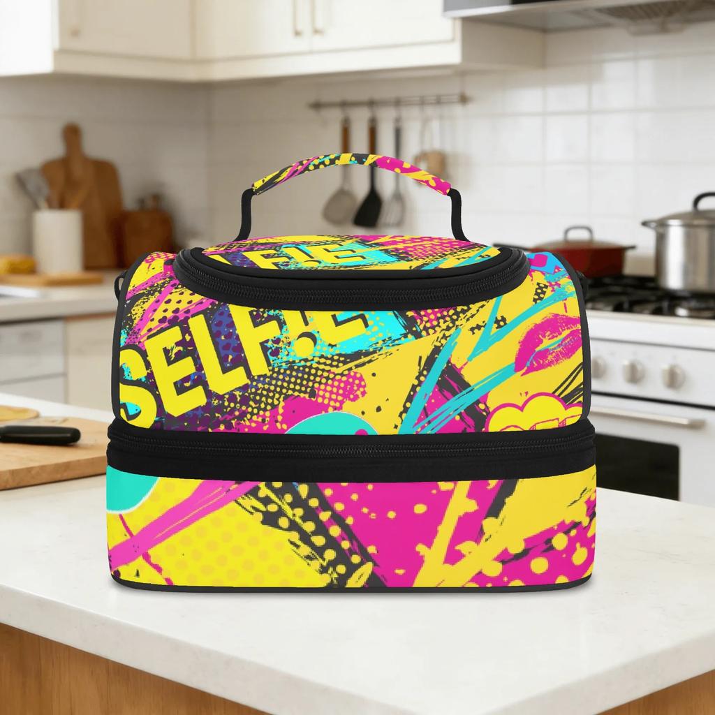 Back To School Meal Bag Thickened Insulated Thermal Lunch Tote Portable Food Carrier for Students College Office and Picnic