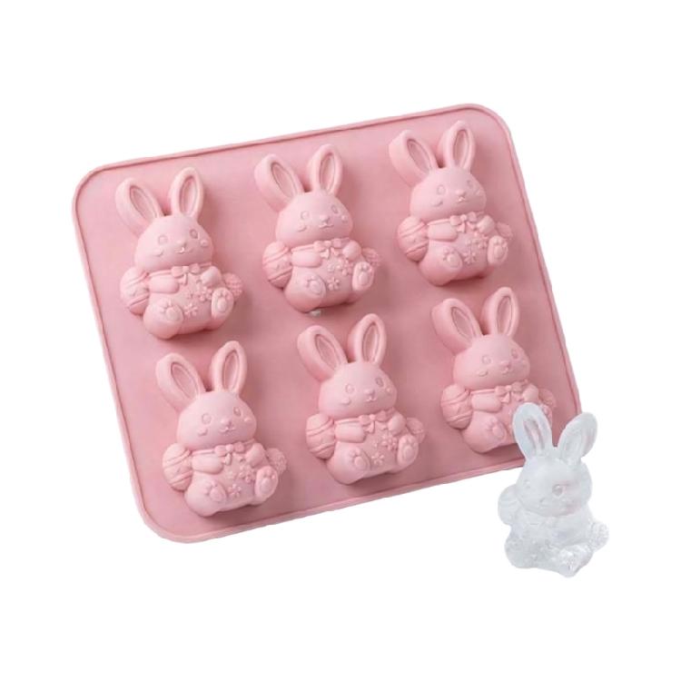

Holiday Themed Silicone Ice Cubes Molds Fun Bunnies Shape Mould For Drink Chocolate Cake Making Supplies