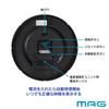 MAG Wall with Thermometer and Interior Nighttime Stop Second Noah Precision Clock, Analog, Radio-Controlled, Hygrometer, Stylish, Cute, Simple,