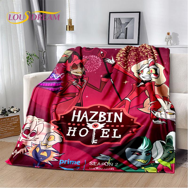 2025 H-Hazbin Hotel Charlie Cartoon Soft Blanket,Soft Throw Blanket for Home Bedroom Bed Sofa Picnic Travel Cover Child Gift