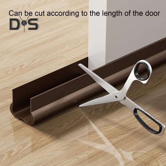 PVC Door Sweep Adhesive Cuttable Under-Door Weather Stripping Exterior Interior Door Seal Noise Dust Stopper Door Bottom Gap Filler Sealing Strip