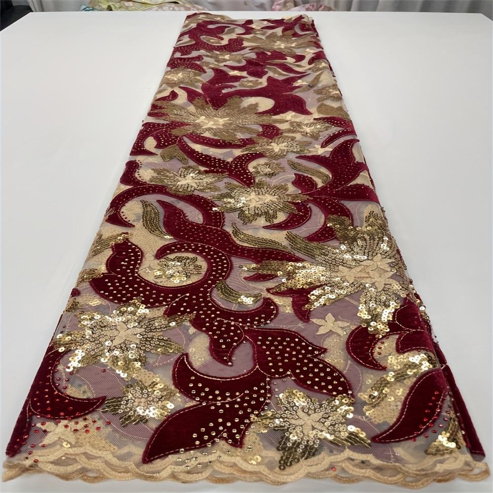 Fashion African Velvet Lace Fabrics 2025 High Quality Women Party Women Embroidery Nigerian French Lace Materials For Wedding